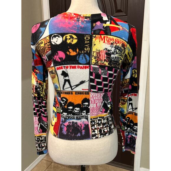 Miss Sixty Lora Febian Graphic Cardigan Sweater - Picture 2 of 5